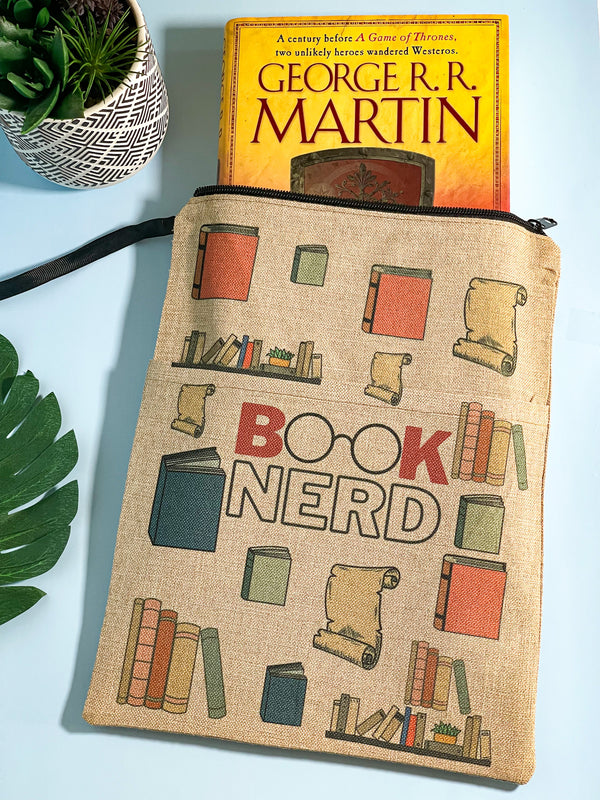 Book Nerd Sleeve with front pouch and zipper