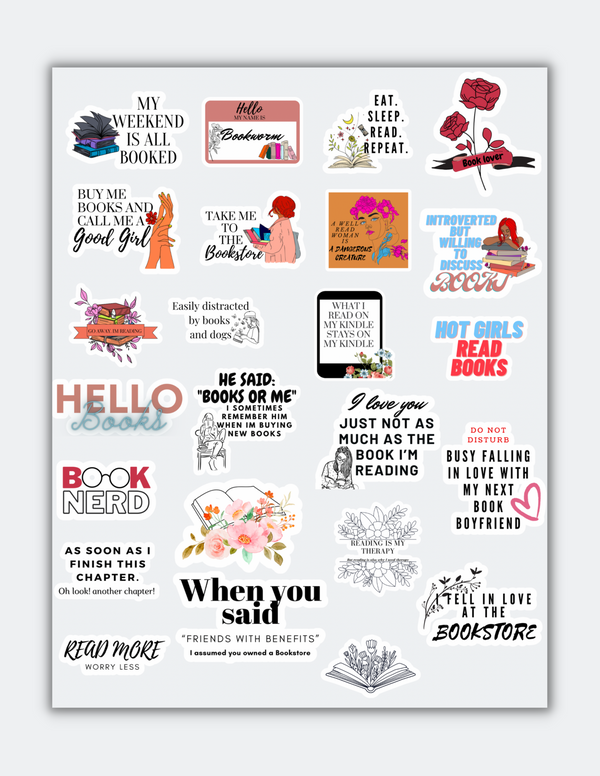 Book lover’s stickers